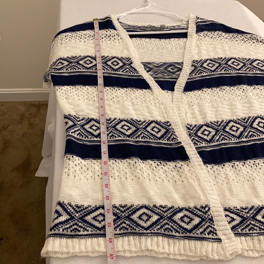 Cloud Chaser Short Sleeve Open Front Cardigan Sz M - Picture 7 of 11